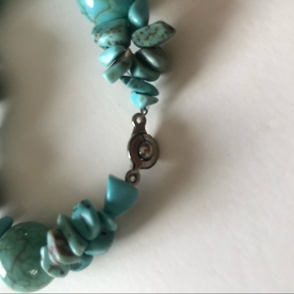 Turquoise beaded handmade bracelet - Picture 3 of 4